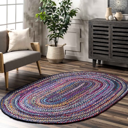 Nuloom Tammara Bohemian Hand Braided Area Rug 5ft x 8ft MGNM04B-508O